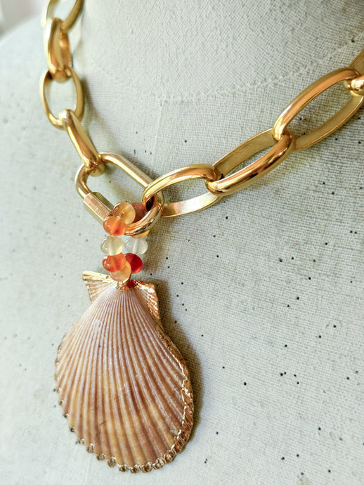 Rip Tide Shell Charm Necklace
