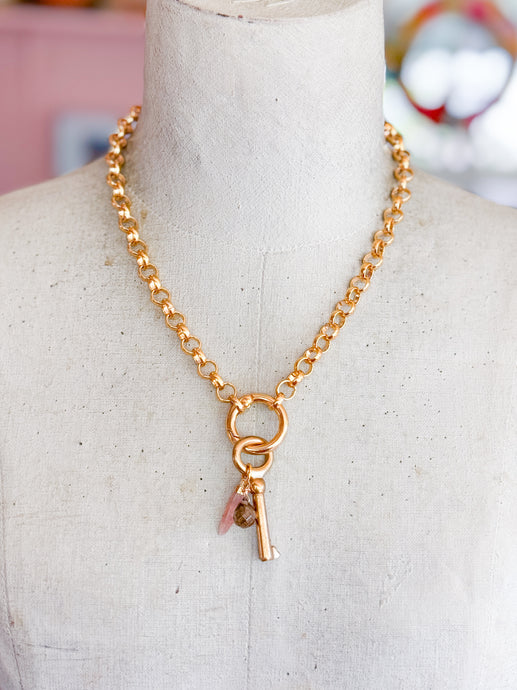 Key To the Good Life Charm  Necklace