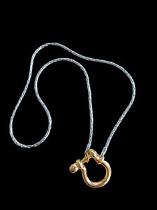 Mixed Metal Carabiner Necklace