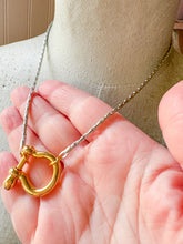 Load image into Gallery viewer, Mixed Metal Carabiner Necklace