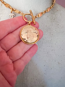 Designer Gold Charm Necklace