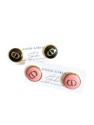 Dior Button Earrings