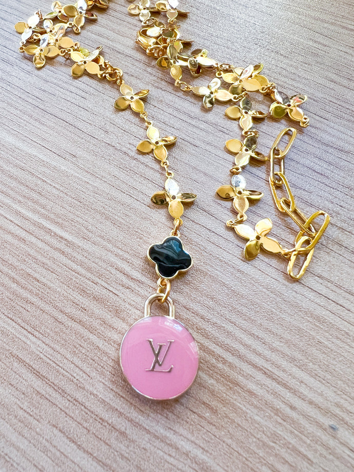 Pink & Black Designer Necklace
