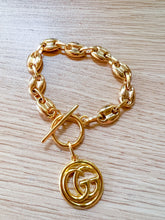 Load image into Gallery viewer, Gold GG Charm Bracelet