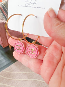 Pink Designer Button Hoop