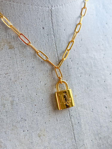 Dior Lock Charm Necklace