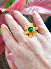 Load image into Gallery viewer, Jade Flower Ring