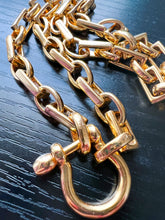 Load image into Gallery viewer, Gold Statement Carabiner Necklace